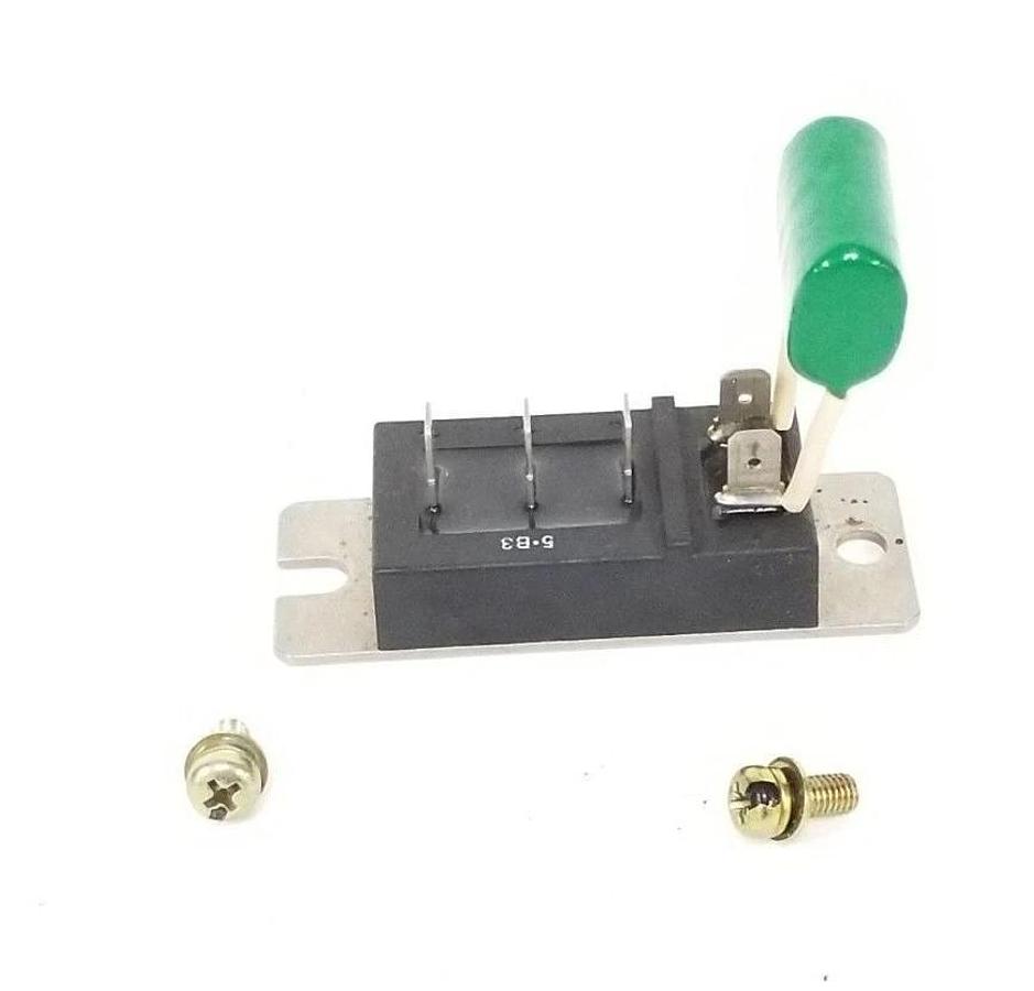 Used TOSHIBA 30U6P42 BRIDGE RECTIFIER 3PH, 30AMP, 1600V, 5-B3 W/ 3A154K CAPACITOR