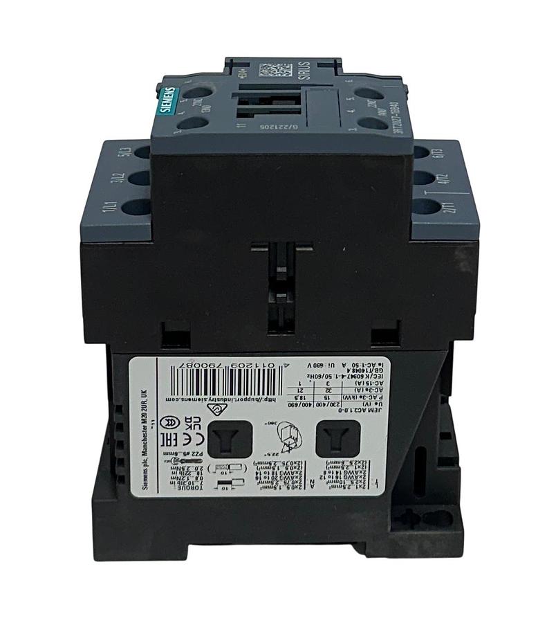 Used SIEMENS 3RT2027-1BB40 / 3RT20271BB40 SIRIUS IEC MAGNETIC CONTACTOR 32A 24V NSMP