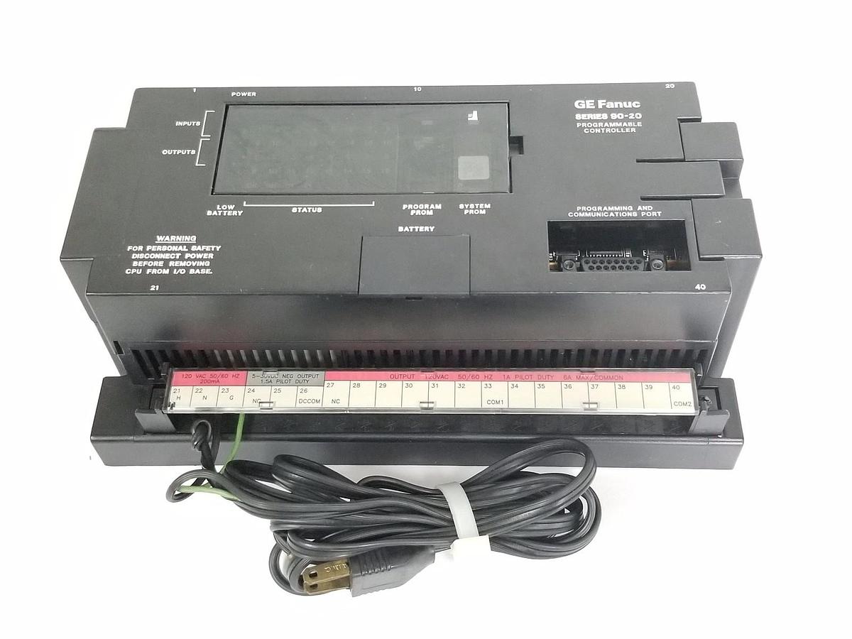 Used GE FANUC IC692MAA541C SERIES 90-20 PROGRAMMABLE CONTROLLER 120 VAC IC692CPU211D
