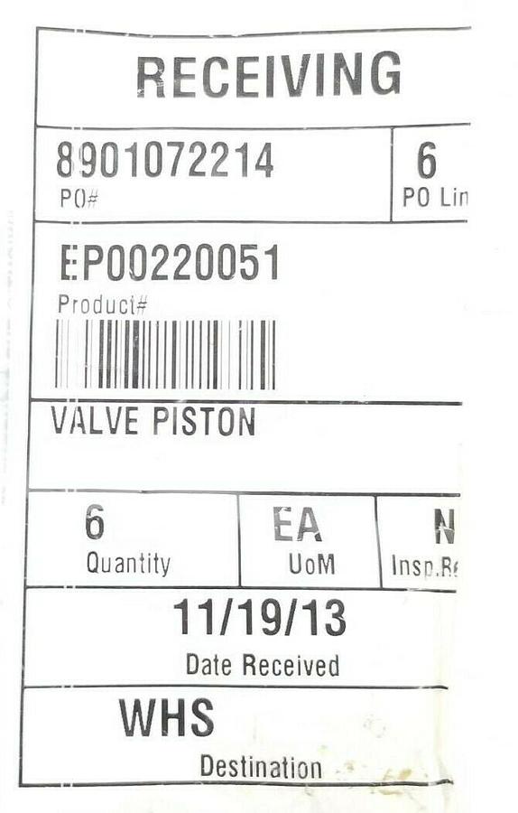 Used LOT OF 6 NEW GENERIC PISTONCINO VALVOLINA EP00220051 VALVE PISTONS D=8 H=71