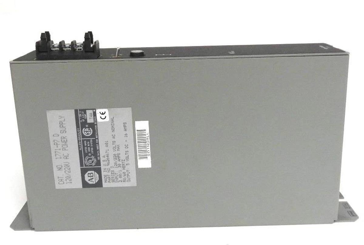 Used ALLEN BRADLEY 1771-P7 D POWER SUPPLY 1771P7, 120/220V SER. D REV. A01