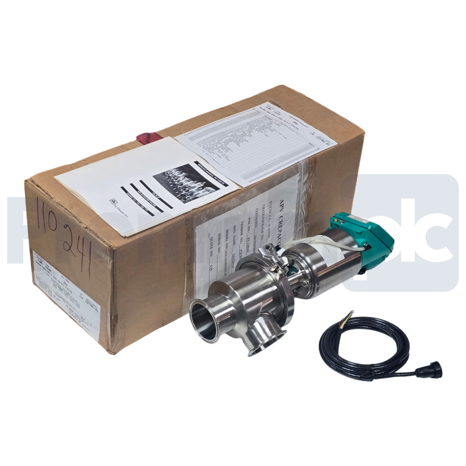 Used Alfa Laval Tri-Clover 761TR 3" SS Sanitary Valve 761TR-10M-29S-3-316L-34-4-3 NEW