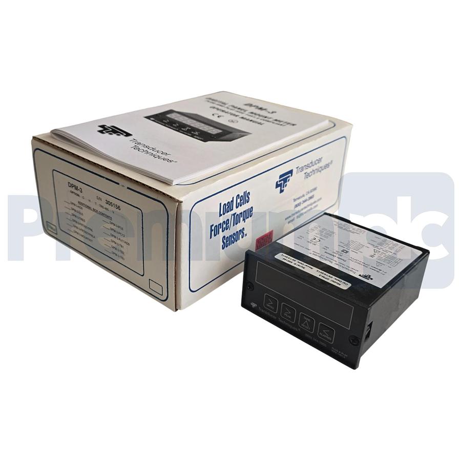 Used TRANSDUCER TECHNIQUES DPM-3 PLUG & PLAY LOAD CELL DIGITAL PANEL METER DPM3 NSMP