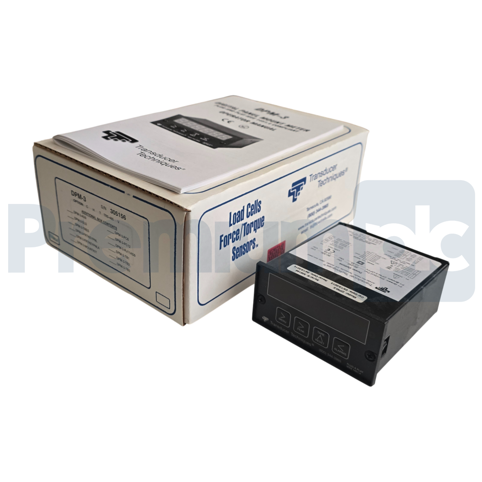 Used TRANSDUCER TECHNIQUES DPM-3 PLUG & PLAY LOAD CELL DIGITAL PANEL METER DPM3 NSMP