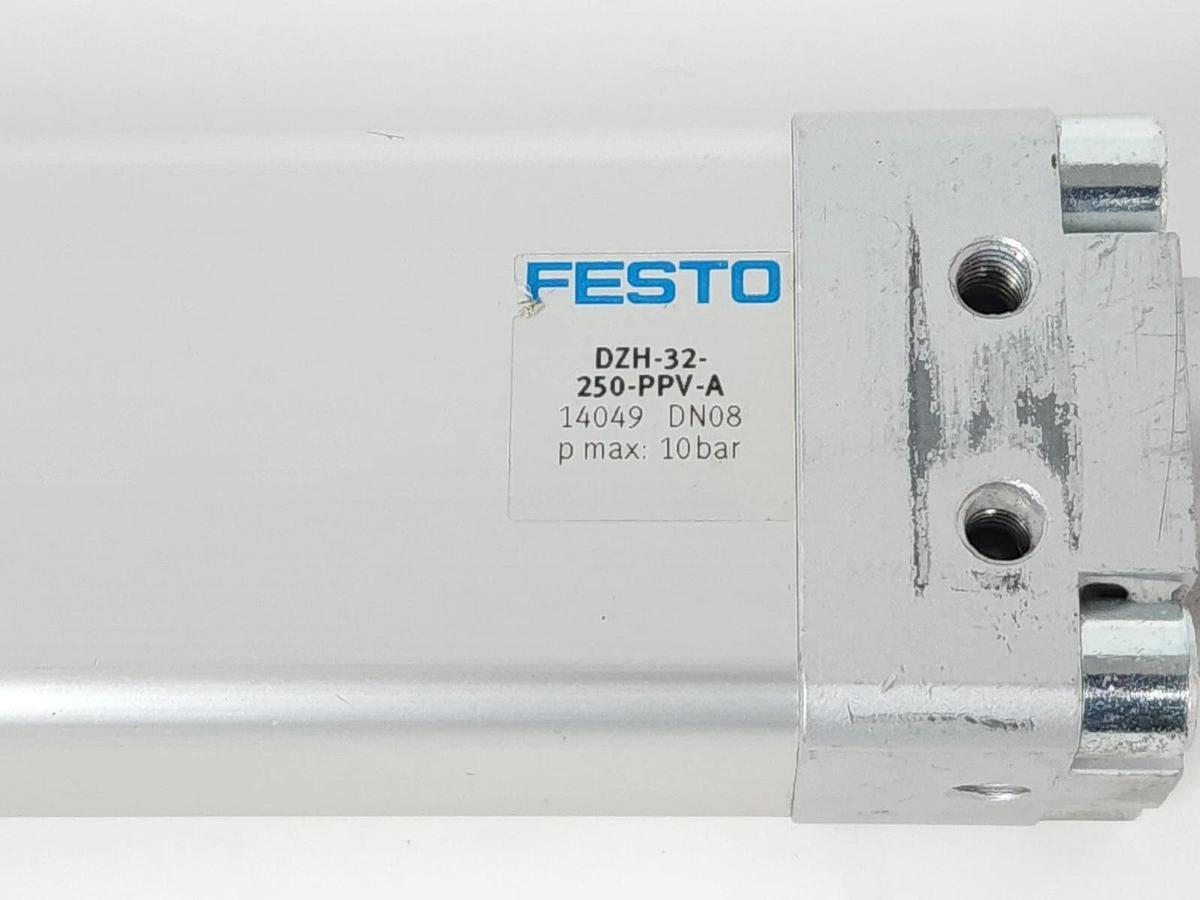 Used FESTO DZH-32-250-PPV-A FLAT CYLINDER 250 MM STROKE 32 MM PISTON DIA