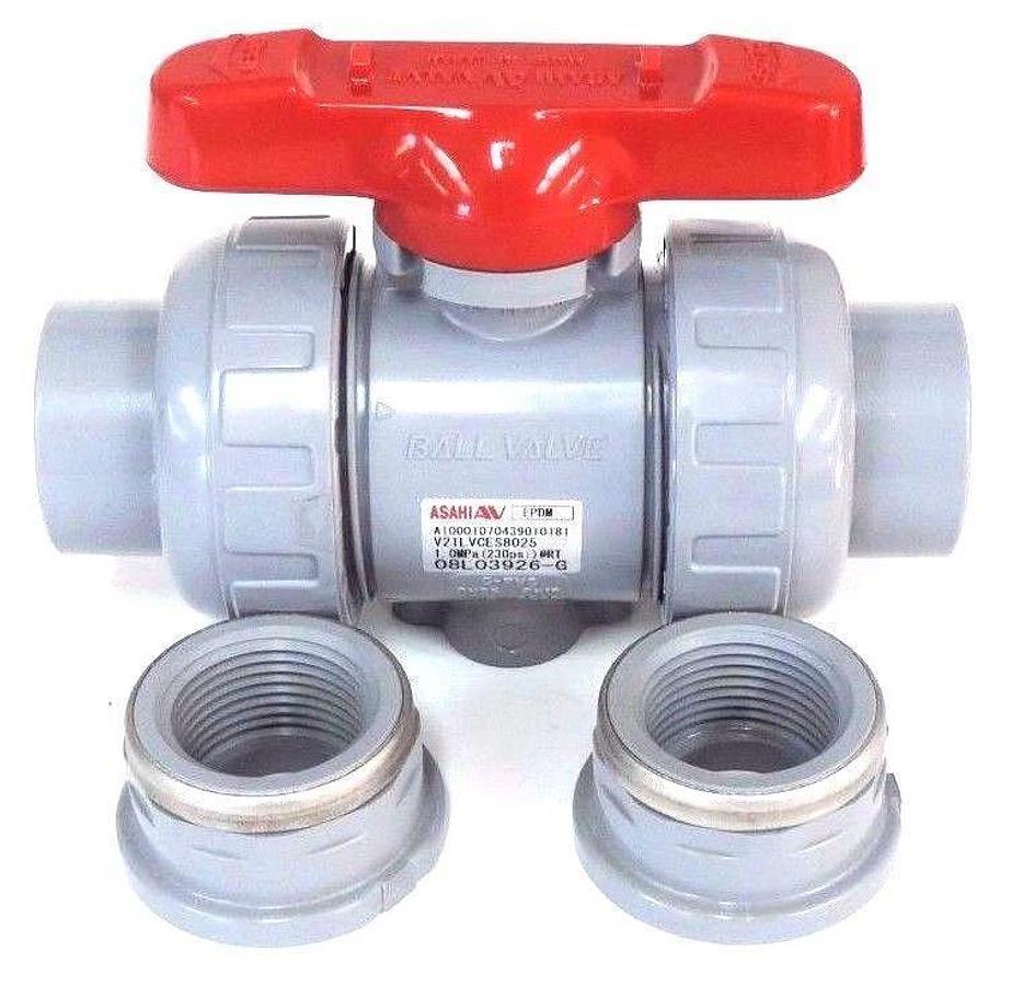 NIB ASAHI 1609010 BALL VALVE 1" C-PVC EPDM TYPE 21 1609-010