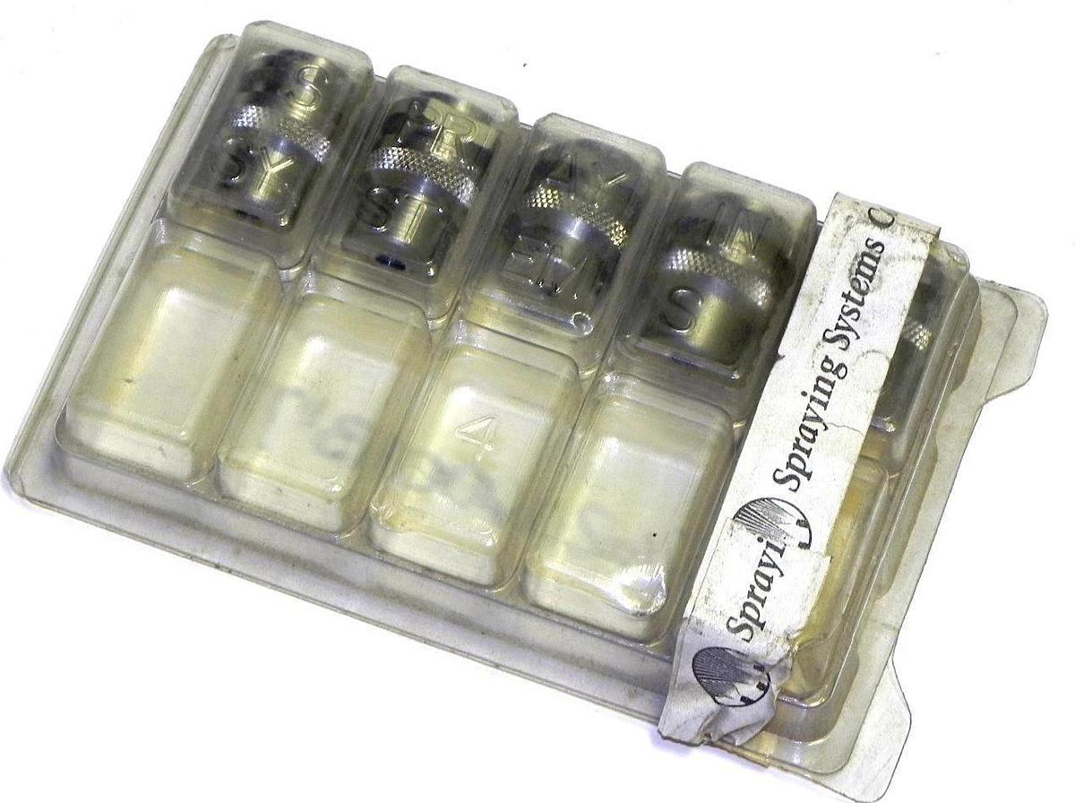 Used LOT OF 5 SPRAYING SYSTEMS QU-SS0060 NOZZLE TIPS HEX