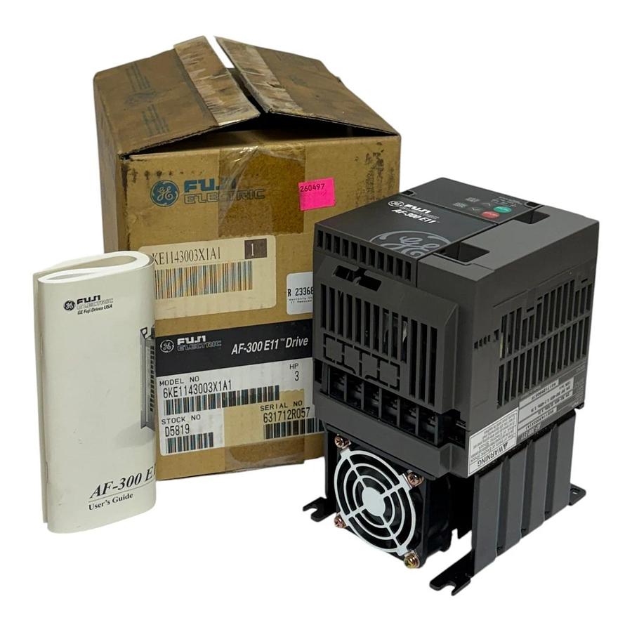 GE Fuji Electric AF-300 E11 Drive 6KE1143003X1A1 VFD 3HP 460V New