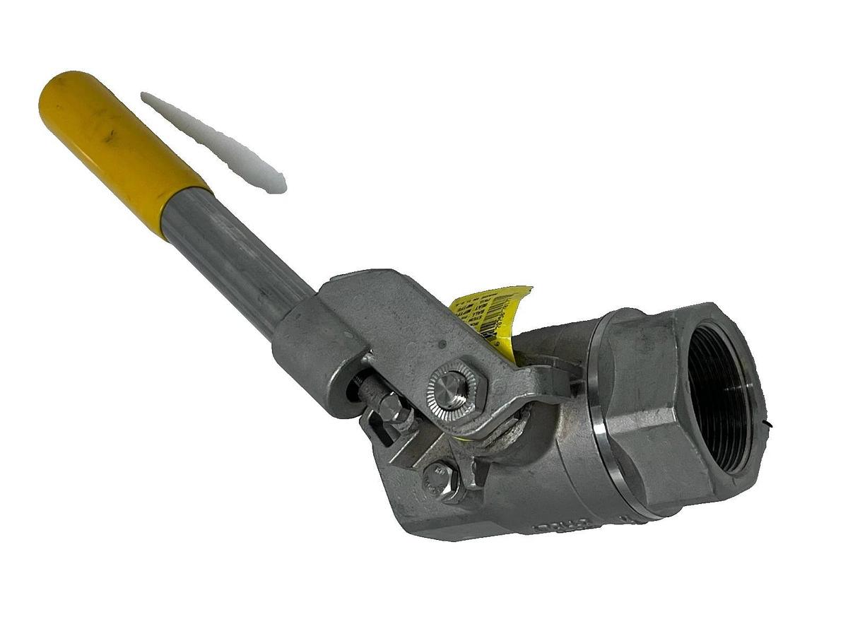 Apollo 76-507-01 Stainless Steel Ball Valve 1-1/2", Spring Return Deadman Handle