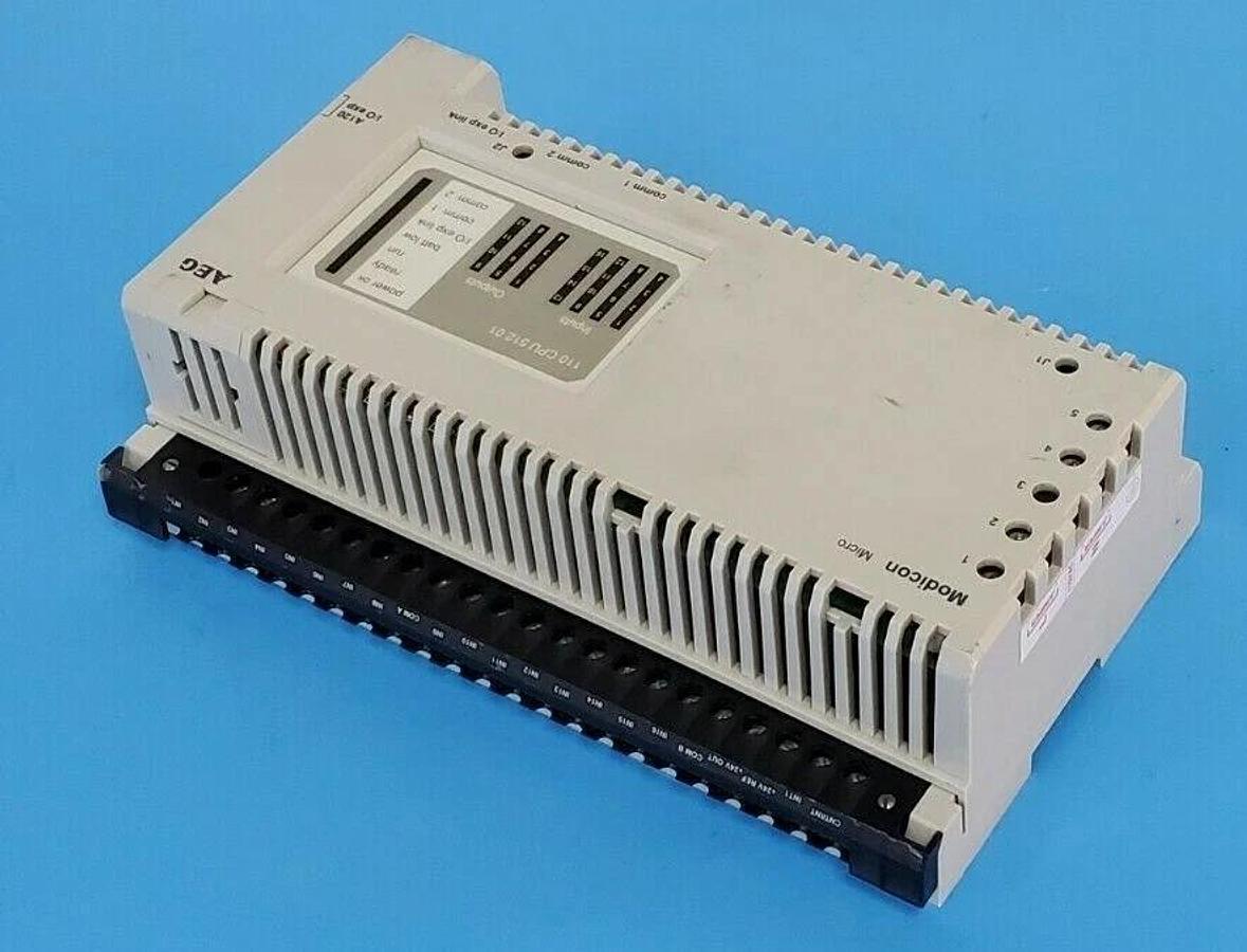 Used MODICON 110CPU51201 MICRO PLC 110-CPU-512-01 REV. 3.11, 115~ .3AMP 50/60HZ
