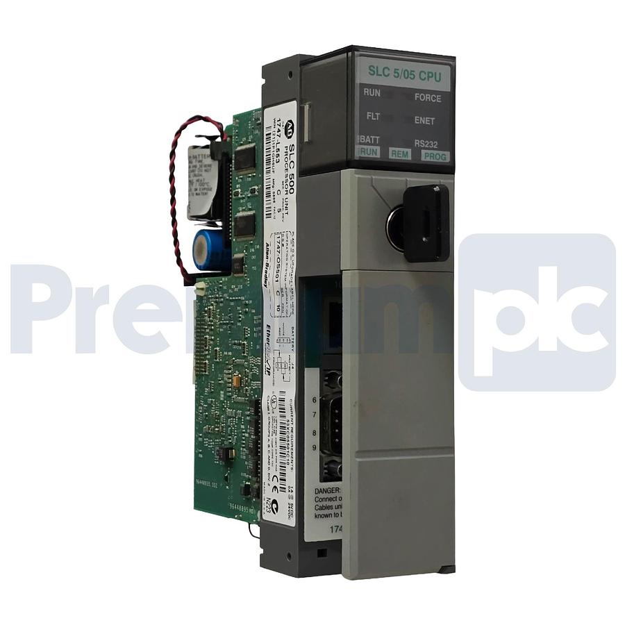 Used Allen-Bradley 1747-L553 /C SLC 5/05 CPU Processor Unit 64K EtherNet/IP FRN. 10