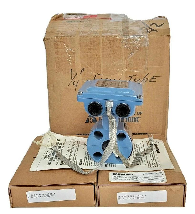 Used NIB ROSEMOUNT 8711RRE30FR1 MAGNETIC FLOWTUBE 285PSI 1.97MPA, 8711-3005-0001