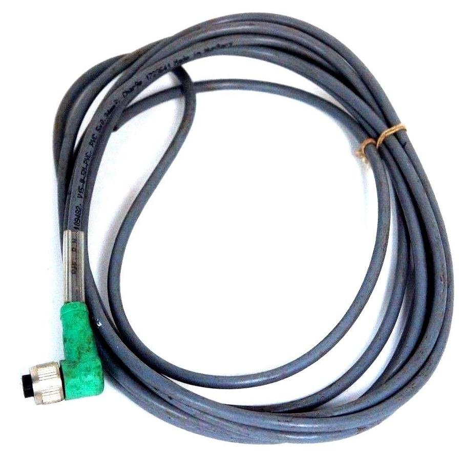 Used PEPPERL + FUCHS V15-W-5M-PVC CABLE V15W5MPVC P/N: 109482