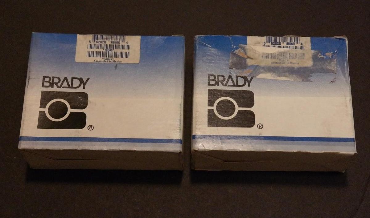 Used LOT OF 2 NEW BRADY TLS2200 / TLS PC LINK THERMAL PRINTER RIBBONS R6210, 18560