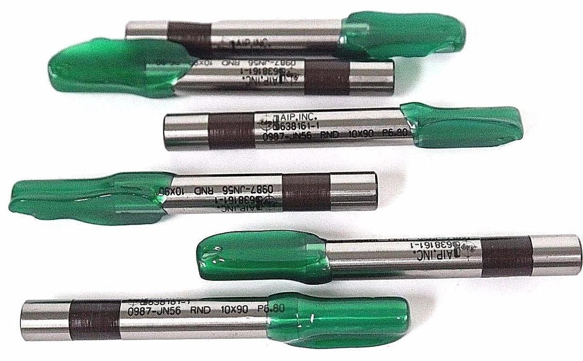 Used NIB AIP INC. 638161-1 PUNCH 0987-JN56 RND 10X90 P6.80, H10-RP - LOT OF 6