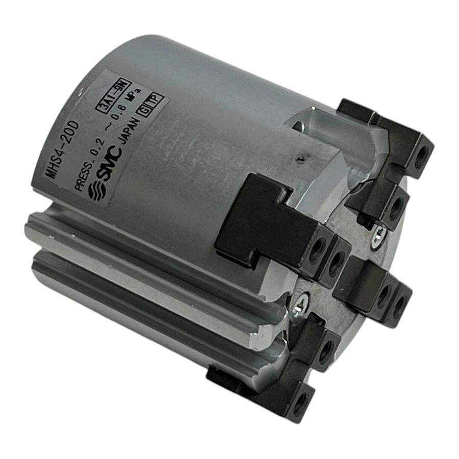 New SMC MHS4-20D Rotary Air Chuck 4-Finger Parallel Gripper Cylinder 20mm Bore