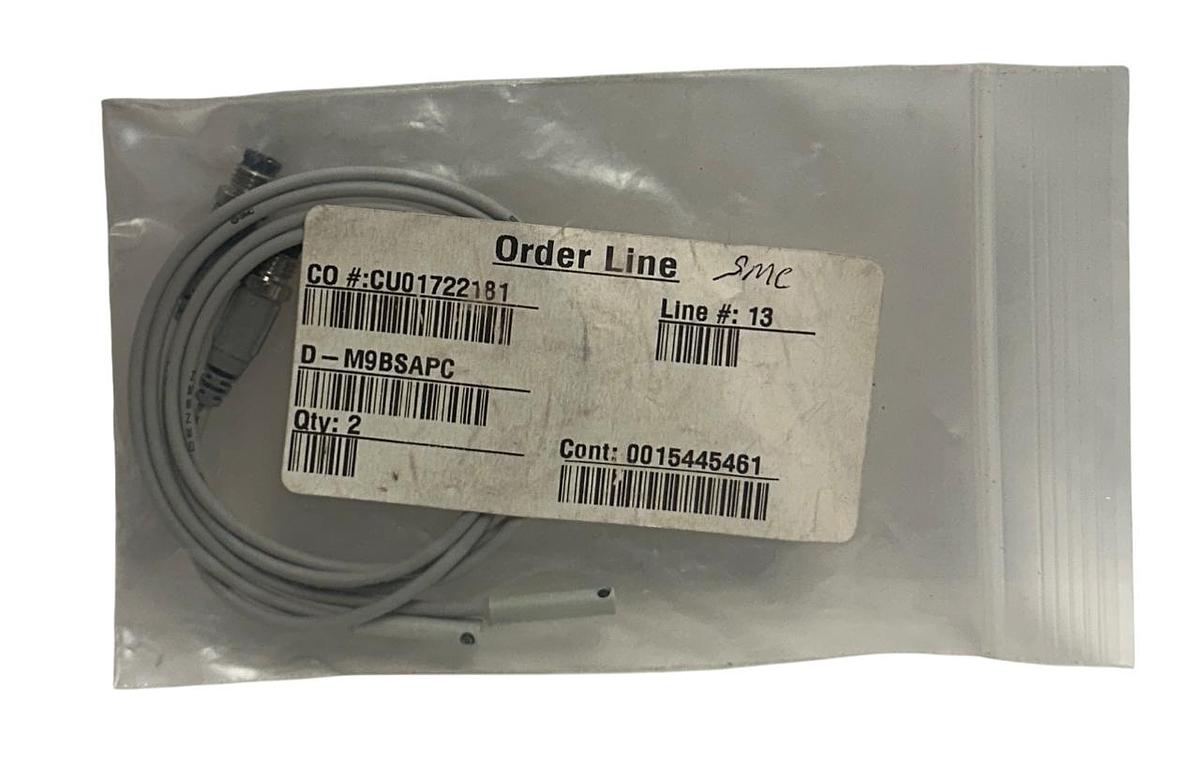 Used 2 SMC D-M9BSAPC / DM9BSAPC SOLID STATE AUTO-SWITCHES 24VDC .5M CABLE NSNP