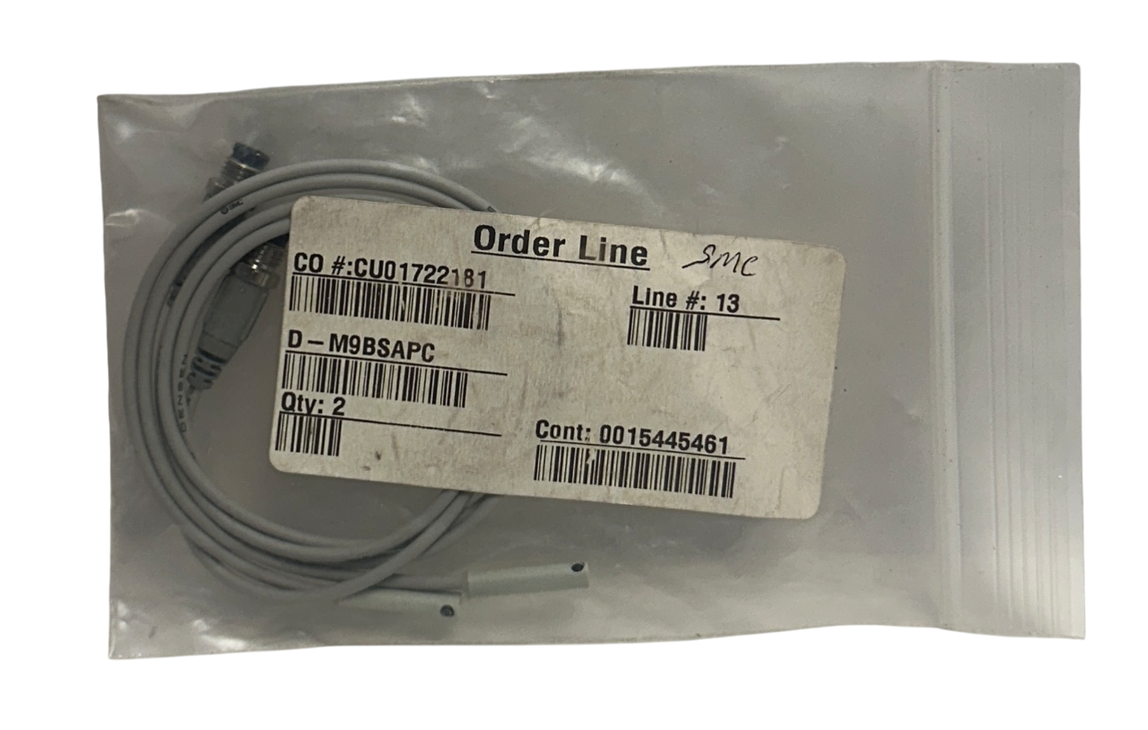 Used 2 SMC D-M9BSAPC / DM9BSAPC SOLID STATE AUTO-SWITCHES 24VDC .5M CABLE NSNP