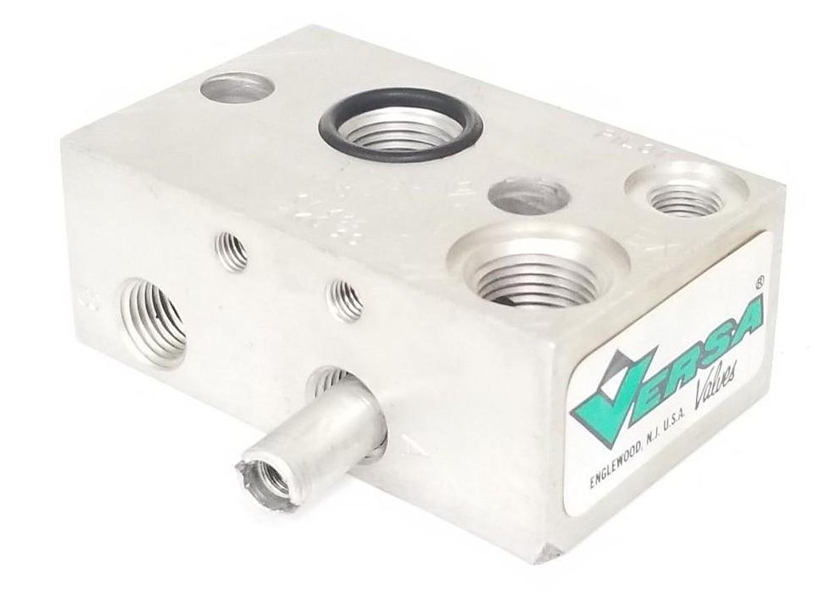Used VERSA VALVES KM-433-1-KG30 PNEUMATIC MANIFOLD KM4331KG30