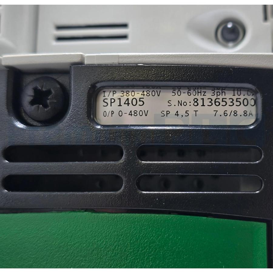Used EMERSON CONTROL TECHNIQUES SP1405 SP4.5T UNIDRIVE SP SPEED DRIVE VSD 5HP NSMP