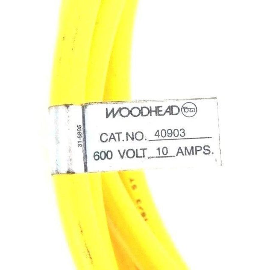 Used WOODHEAD BRAD HARRISON 40903 600VOLT 10AMPS CORDSET TYPE STO