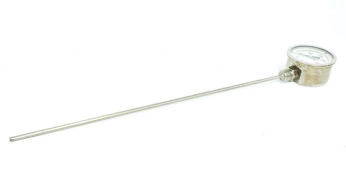 Used ASHCROFT TEMPERATURE SENSOR / THERMOMETER, 0-300DEG. C., ~43.5CM PROBE LENGTH