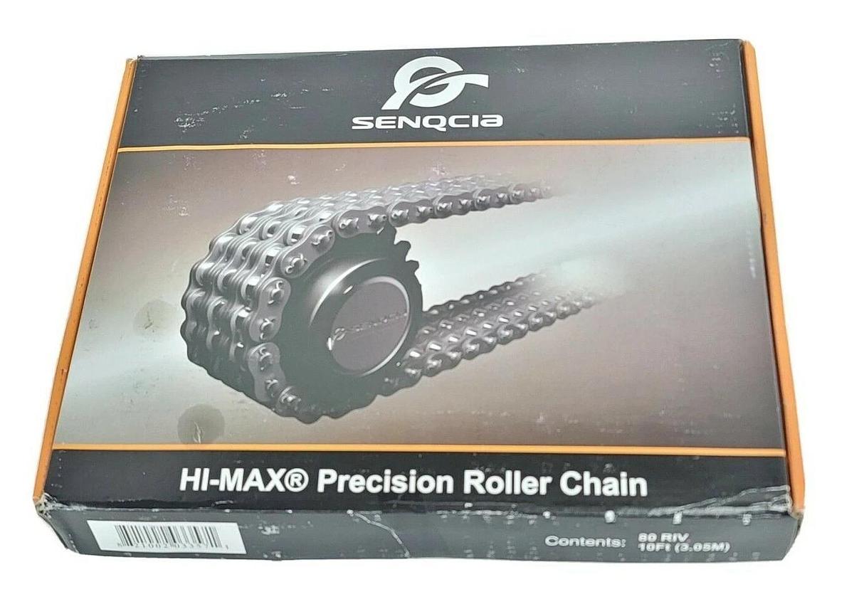 Used NIB SENQCIA HI-MAX PRECISION ROLLER CHAIN 80 RIV 10FT (3.05M)