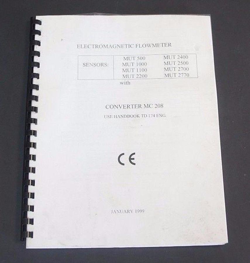 Used NEW MASTER METER MODEL: MC 208 P/N: QAZ 179 CONVERTER ELECTROMAGNETIC FLOW METER