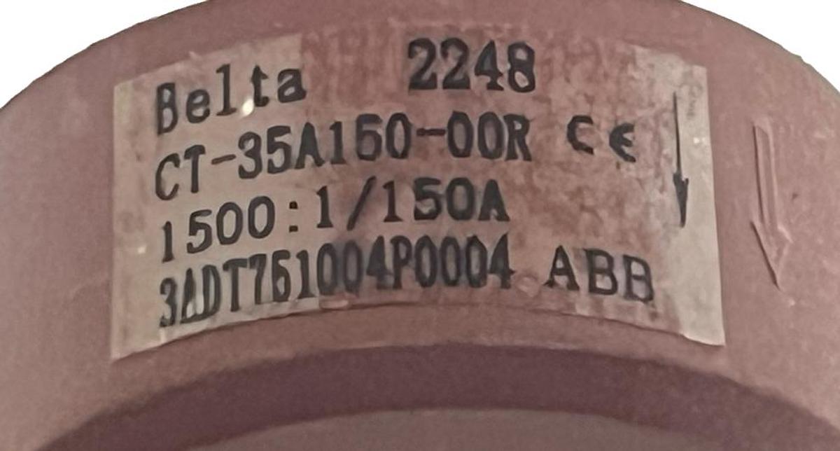 Used Belta CT-35A150-00R Current Transformer 1500:1 / 150A | ABB 3ADT751004P004