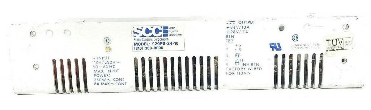 Used SSC 920PS-24-10 POWER SUPPLY 110V/220V 50/60HZ, 920PS2410