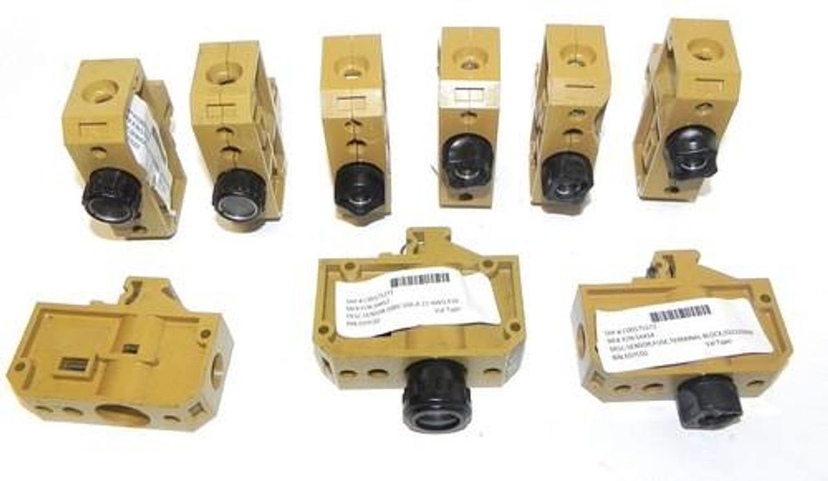 Used LOT OF 9 WEIDMULLER TERMINAL FUSE HOLDER SAKS4, 16A, 400V, 10MM2