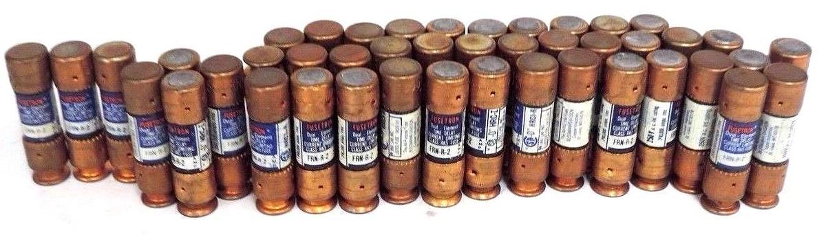 Used LOT OF 44 COOPER BUSSMANN FRN-R-2 FUSETRON FUSES FRNR2 CLASS RK5