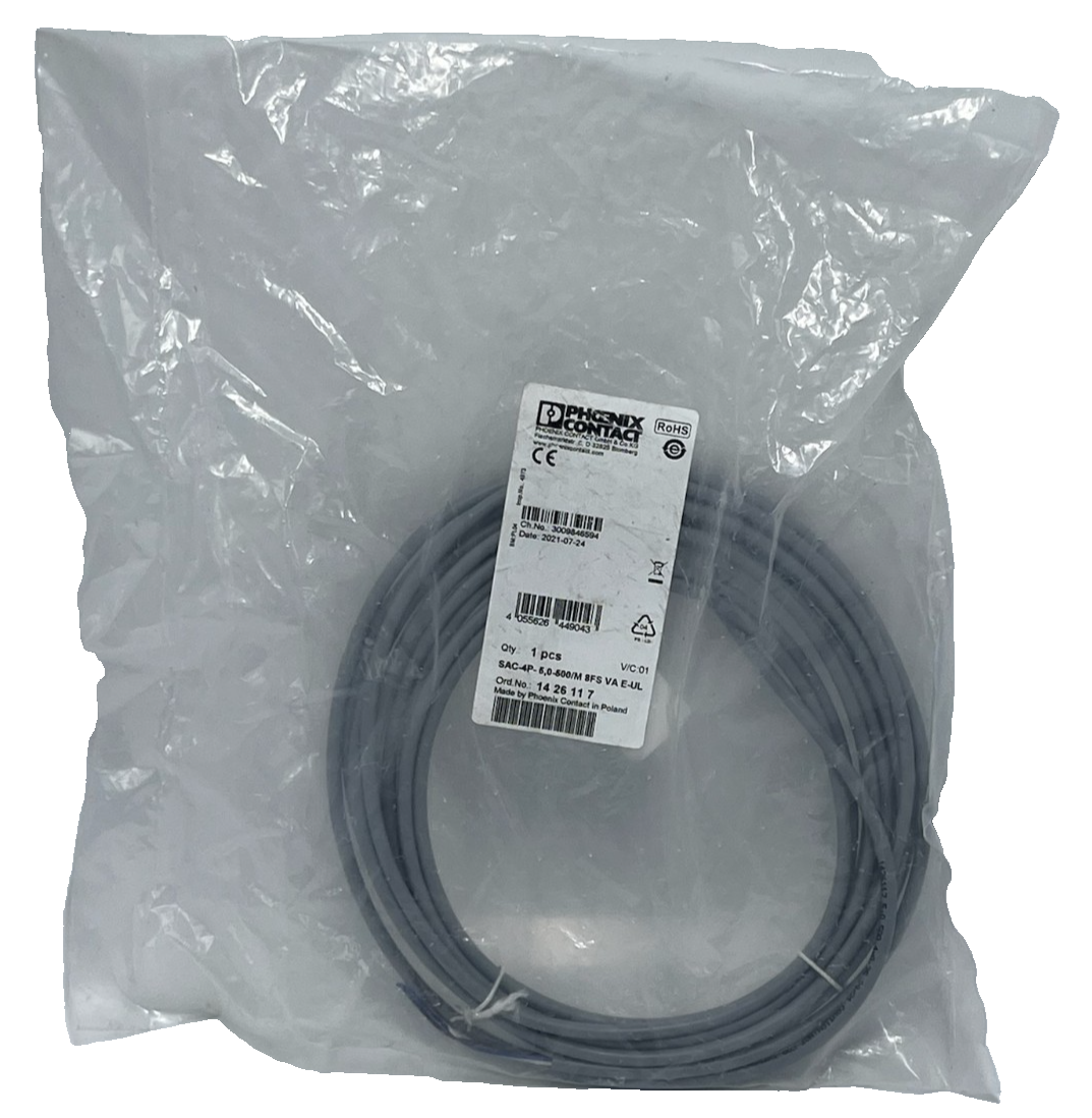 Phoenix Contact 1426117 SAC-4P-5,0-500/M 8FS VA E-UL Sensor/Actuator Cable 5m M8