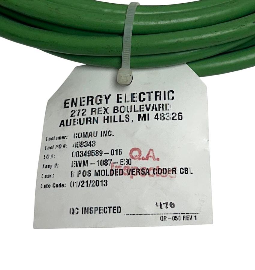 Used ENERGY ELECTRIC EWM-1087-E30 / EWM1087E30 MOLDED VERSA CODER CABLE 8-POS NSNP