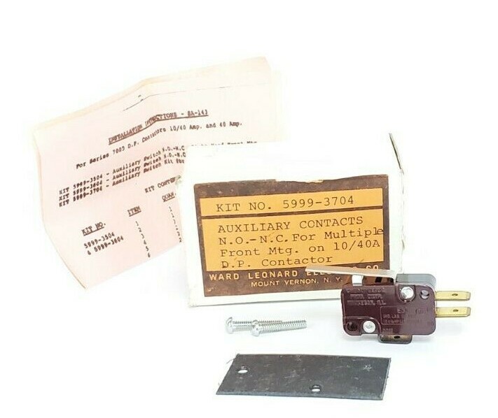 Used NIB WARD LEONARD 5999-3704 AUXILIARY LIMIT SWITCH KIT CHERRY ELEC. E33 59993704