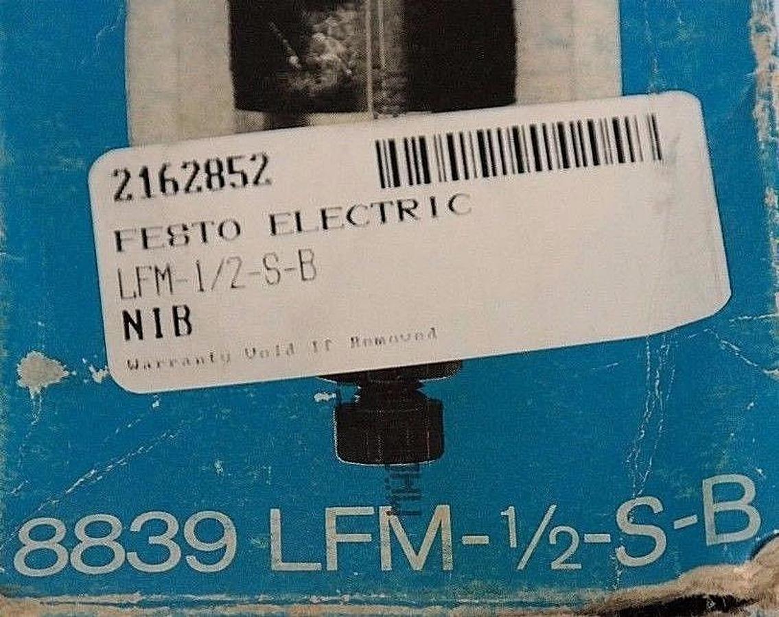 NIB FESTO 8839 LFM-1/2-S-B PNEUMATIC FILTER 5 MICRONS, LFM1/2SB