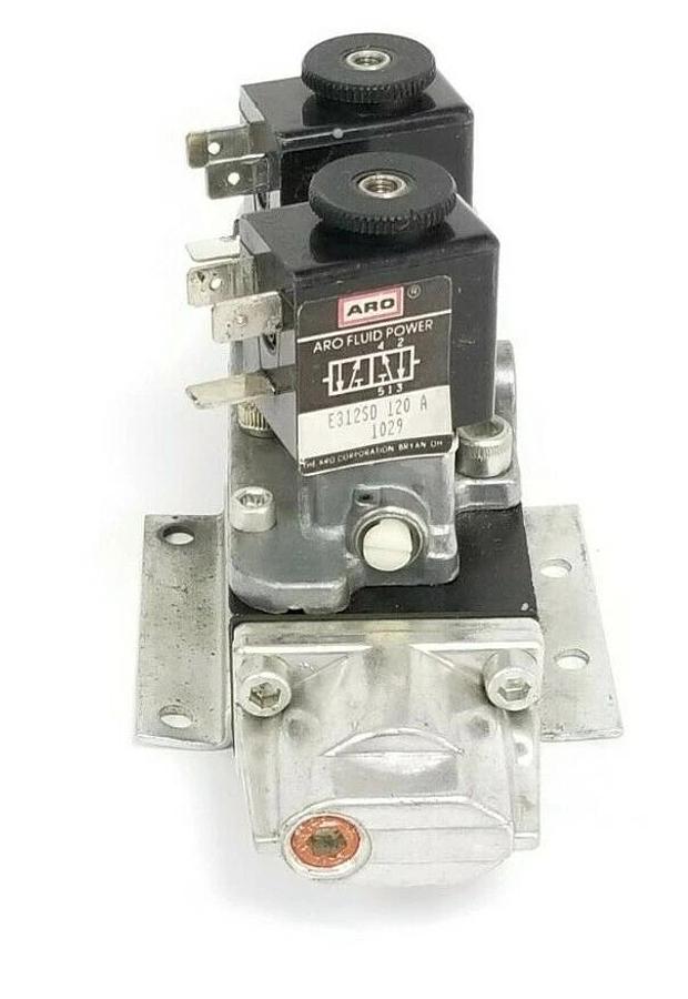 Used ARO INGERSOLL RAND E312SD-120-A VALVE E SERIES 116-218-33 COILS 120V AC
