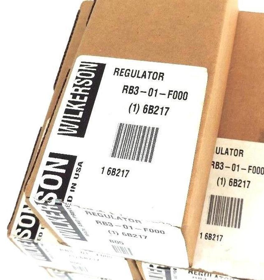 Used LOT OF 5 NIB WILKERSON 6B217 REGULATORS 2-125PSI, RB3-01-F000, 1/8''
