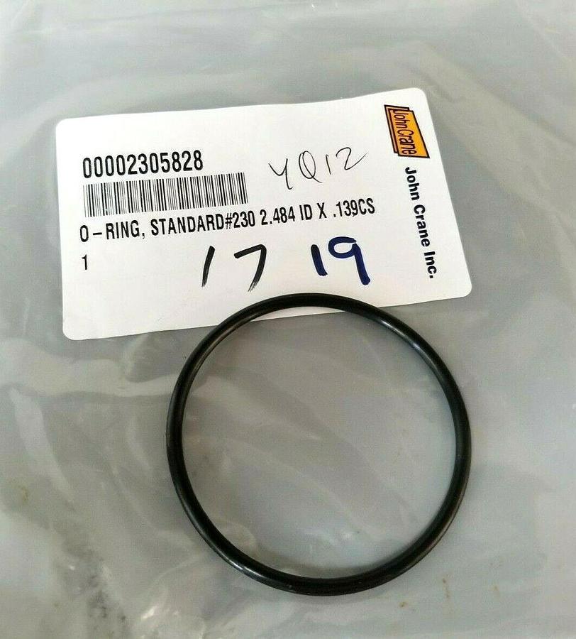 Used NEW JOHN CRANE 00002305828 0-RING, STANDARD # 230 2.484 ID X .139CS