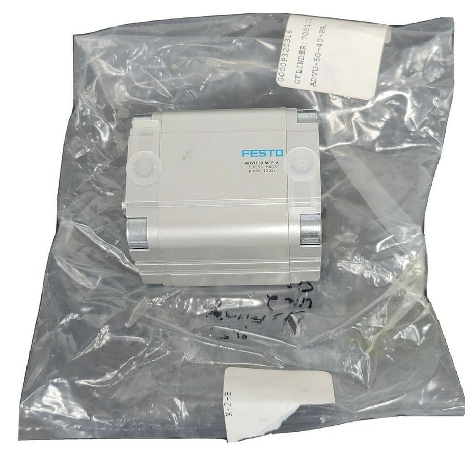 Used NEW FESTO ADVU-50-40-P-A COMPACT CYLINDER 156555 PMAX. 10 BAR