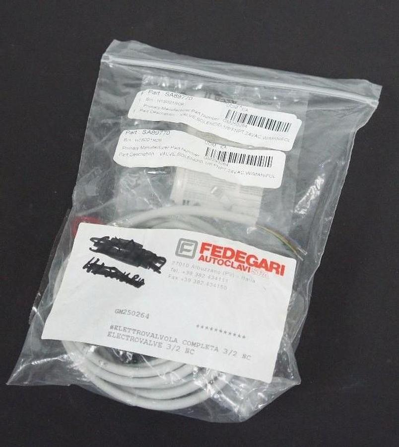 Used FEDEGARI ELECTROVALVE 3/2 SOLENOID VALVE GM250264, MB6-V5, 400125-081, 3530048