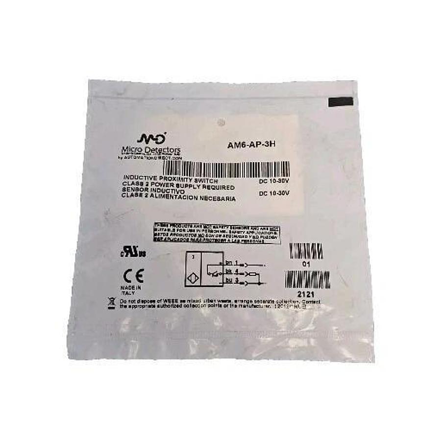 Used NEW MD MICRO DETECTORS AM6-AP-3H INDUCTIVE PROXIMITY SWITCH AM6AP3H