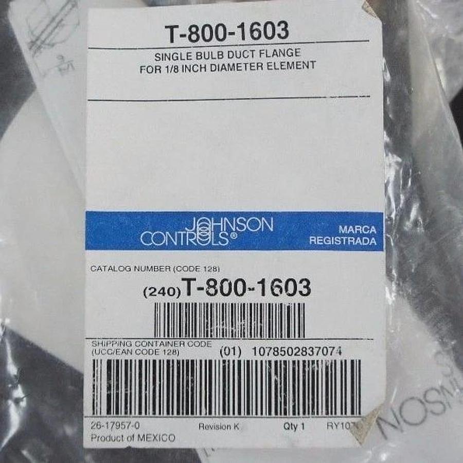 Used LOT OF 2 NIB JOHNSON CONTROLS T-800-1603 SINGLE BULB DUCT FLANGE, T8001603