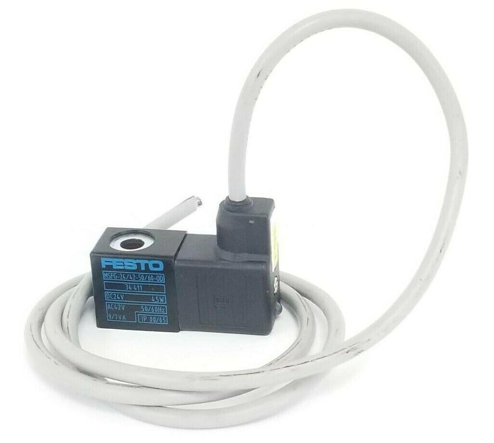 Used MURRELEKTRONIK 3124430 SOLENOID PLUG W/ FESTO MSFG-24/42-50/60-00 COIL 34-411