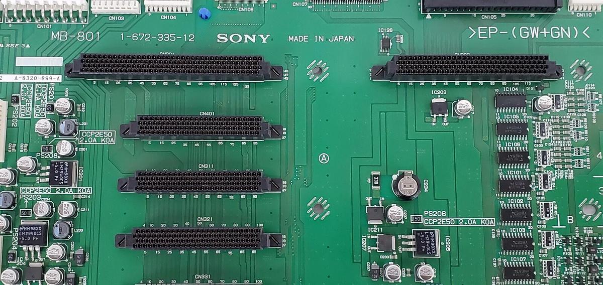 Used SONY MB-801 1-672-335-12 MOUNTED DIGITAL SURVEILLANCE CIRCUIT BOARD A-8320-899-A