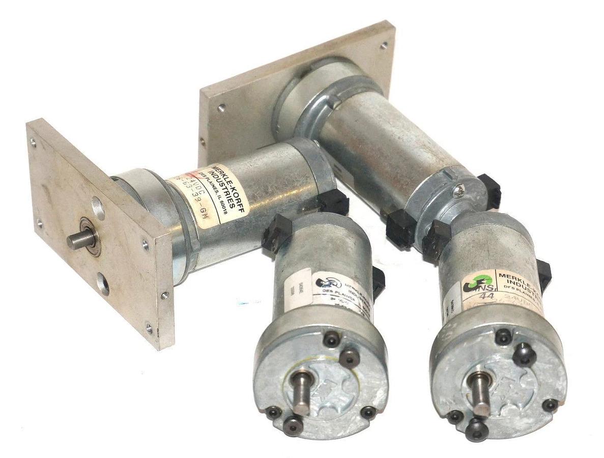 Used LOT OF 4 MERKLE-KORFF 26-63-39-GM 24VDC MOTOR 266339GM