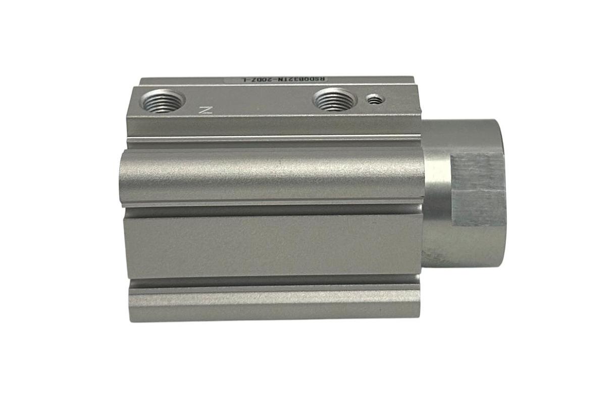Used SMC RSDQB32TN-20DZ-L / RSDQB32TN20DZL COMPACT STOPPER CYLINDER 20mm STROKE USNP