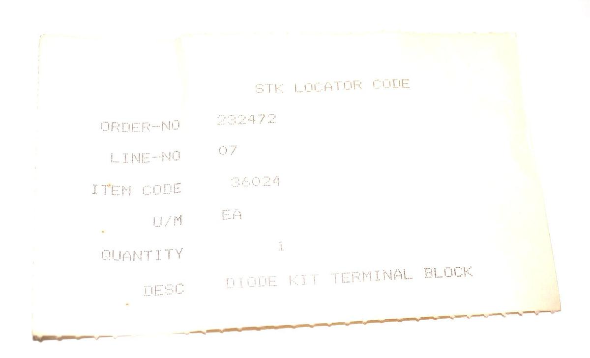 Used CM HOIST 232472 DIODE KIT TERMINAL BLOCK 36024
