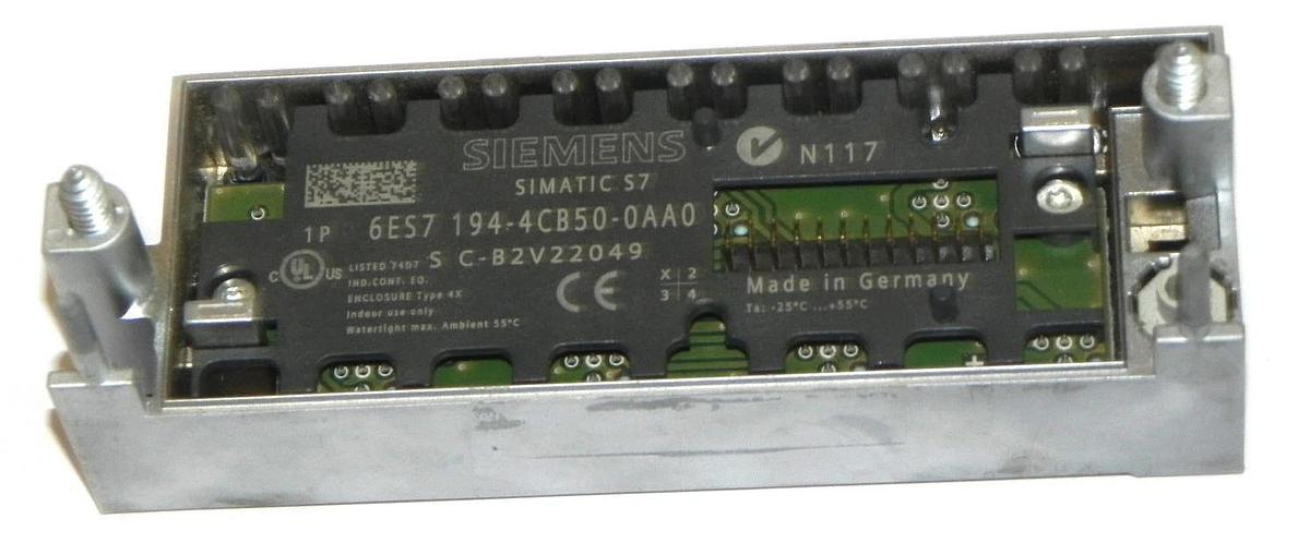Used SIEMENS 6ES71944CB500AA0 CONNECTING MODULE 6ES7-194-4CB50-0AA0