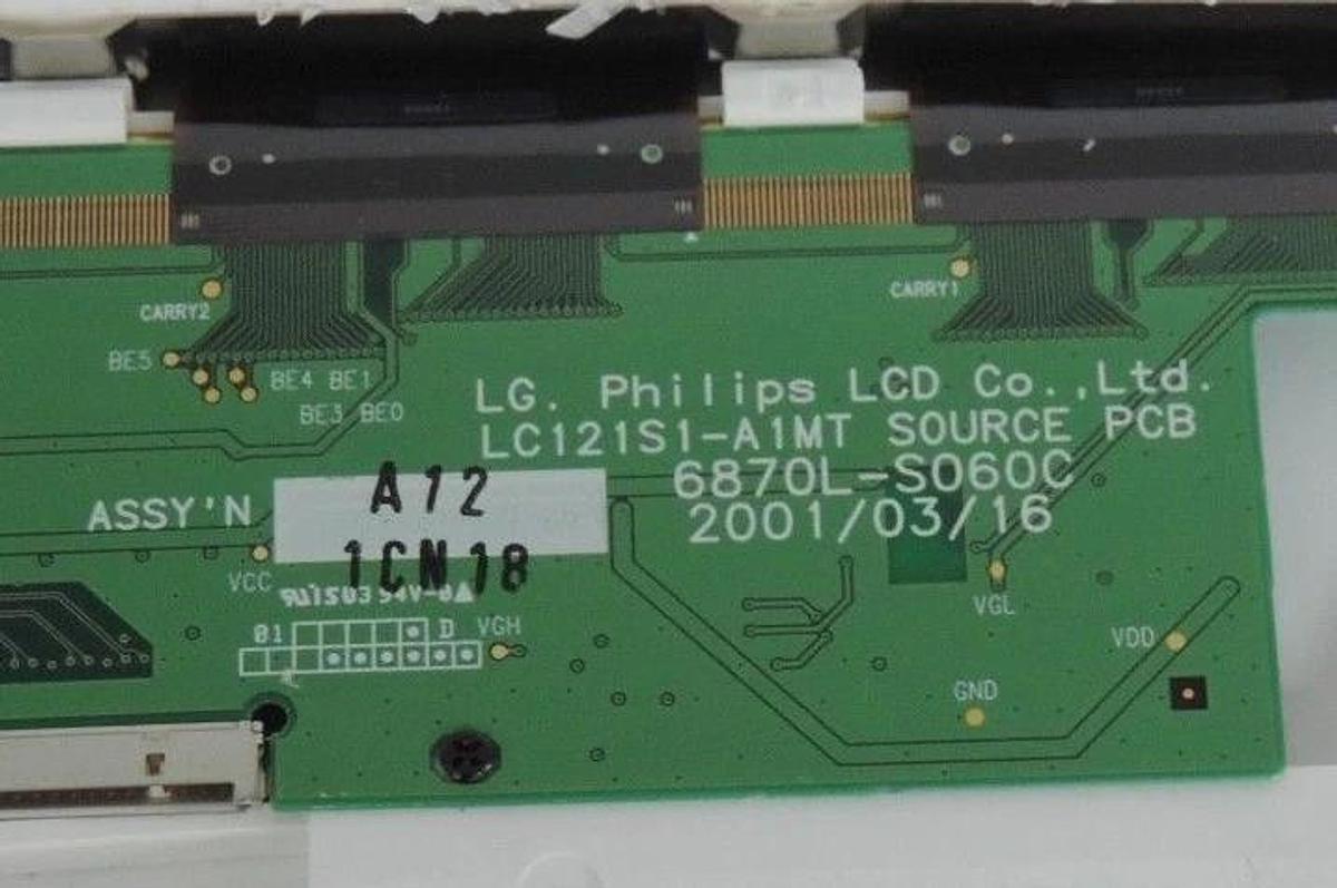 Used LG PHILIPS LC121S1-A1MT LCD DISPLAY A12-1CN18 , 6870L-S060C , 6870L-G045B